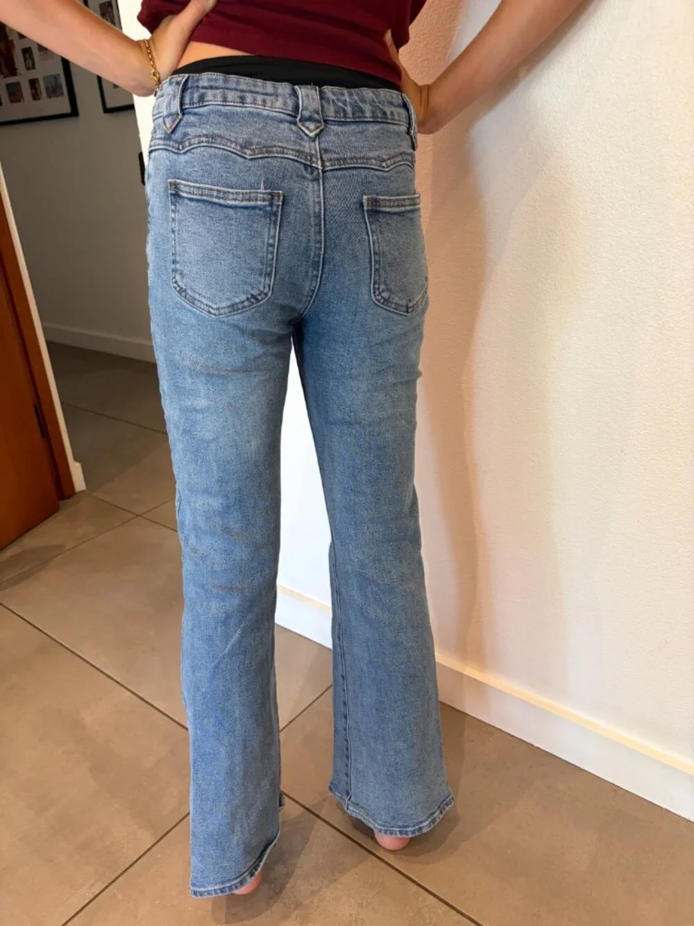 Tractr Girls Size 12 Light Wash Flare Jeans Stretch Denim